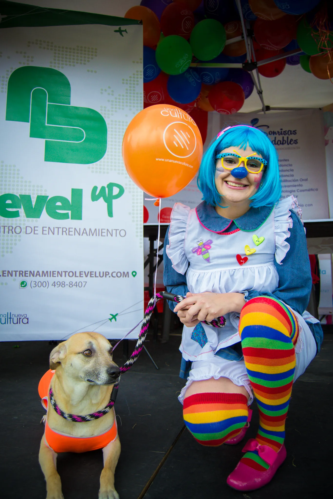 Personaje junto al espacio de level UP durante Jesus Run