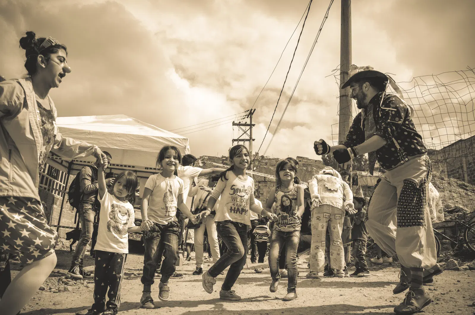 Actividad con niños durante Kross 2017